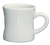 Yanco RE-75-H 8 Oz. White Round Ceramic Rolled Edge Recovery Hartford Mug