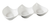 Yanco PS-2111 11" x 5" D White Porcelain Piscataway 3-Compartment Plate
