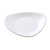 Yanco MO-106 6" L x 4.5" W White Matte Finish Melamine Triangular Moderne Plate