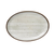 Yanco LY-2108 8" L x 5.5" W Glazed Porcelain Oval Coupe Rim Lyon Platter with Brown Speckled