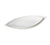 Yanco FU-213 13" W Bone White Porcelain Leaf Fuji Dish Plate