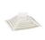 Yanco SW-106 5.5" W Bone White Porcelain Square Sea Wave Plate