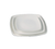 Yanco FU-308 8" W Bone White Porcelain Square Fuji Plate