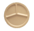 Yanco NS-702T 10" Dia. Tan Melamine Round Deep Nessico 3 Compartments Plate