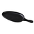 Yanco MO-808BK 14.5" L x 6.5" W x 1" H Black Matte Finish Melamine Organic Shape Moderne Pan Plate with Handle