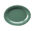 Yanco MS-213GR 13.5" L x 10.5" W Green Melamine Oval Milestone Platter