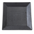Yanco DB-510 10" W Black Porcelain Square Diamond Black Plate