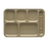 Yanco NC-802S 14" L x 10" W Sand Rectangular Melamine Right Handed Nu-Classic Compartment Tray