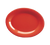 Yanco MS-213RD 13.5" L x 10.5" W Orange Red Melamine Oval Milestone Platter