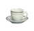 Yanco GB-36 4.5" W American White Ceramic Round Green Band Saucer