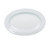 Yanco AC-13 11.75" L x 8" W Super White Porcelain Oval Rolled Edge Abco Platter