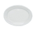 Yanco MM-12 10.25" L x 7.75" D Bone White Porcelain Oval Embossed Rim Miami Platter