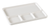 Yanco NC-7510 9.25" W x 6.75" W White Rectangular Melamine Nu-Classic Compartment Tray