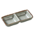 Yanco YO-4031 5 Oz. Matte Green Melamine Rectangular Yoto Double Sauce Dish