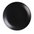 Yanco NB-307 7" Dia. Black Porcelain Round Noble Black Plate