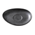 Yanco DB-002 6" W 4.5" H Black Porcelain Oval Diamond Black Saucer