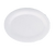 Yanco MS-212WT 12" L x 9" W White Melamine Oval Milestone Platter