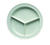 Yanco NS-701G 8.75" Dia. Green Melamine Round Deep Nessico 3 Compartments Plate