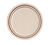 Yanco SS-110 10" Dia. Beige Melamine Round Sesame Bread Plate with Brown Band