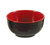 Yanco CR-5006 16 Oz. 6.25" Dia. Black and Red Melamine Round Two-Tone Bowl