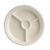 Yanco NC-511I 9" Dia. Ivory Melamine Round Nu-Classic 3 Compartments Plate With Cup Holder