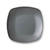 Yanco DI-110 10" L x 10" W x 1.25" H Gray Inside or White Outside Melamine Square Discover Plate
