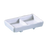 Yanco OK-4031 5.75" W White Melamine Rectangular Osaka Divided Dish