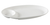 Yanco PS-2013 13" L X 7" W White Porcelain Oval Piscataway Compartment Plate