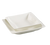 Yanco SW-305 4 Oz. Bone White Porcelain Square Sea Wave Fruit Bowl