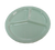 Yanco NS-702G 10" Dia. Green Melamine Round Deep Nessico 3 Compartments Plate