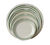 Yanco PT-110 10" W Beige Melamine Round Pine Tree Dinner Plate with Green Band Design