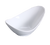 Yanco FU-506 4 Oz. Bone White Porcelain Boat Shape Fuji Fortune Bowl