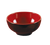 Yanco CR-131 8 Oz. 4.75" Dia. Black and Red Melamine Round Two-Tone Rice Bowl