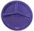 Yanco MS-710BU 10.25" Dia. Blue Melamine Round Milestone 3-Compartment Plate