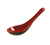 Yanco CR-7001 5.5" W Black and Red Melamine Two-Tone Soup Spoon