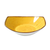 Yanco LY-309YL 20 Oz. Yellow Porcelain Free Form Lyon Pasta or Salad Plate