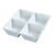 Yanco ML-814 6 Oz. Super White Porcelain Main Land Compartment Bowl