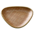 Yanco WD-809 8" W x 1" H Melamine Triangular Deep Plate with Bamboo Look