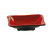Yanco CR-0002 3 Oz. 4.13" W Black and Red Melamine Rectangular Two-Tone Sauce Dish