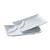 Yanco OK-210 9.75" W White Melamine Rectangular Osaka Divided Plate with Sauce Compartment