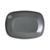 Yanco DI-210 10" L x 1.88" H Gray Inside or White Outside Melamine Rectangular Discover Plate