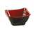 Yanco CR-5450 10 Oz. 4.75" W Black and Red Melamine Square Two-Tone Bowl