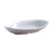 Yanco VE-510 10" L x 5" W White Melamine Leaf Deep Venice Plate