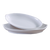 Yanco VE-410 9.5" L x 5.5" W White Melamine Oval Deep Venice Plate