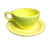 Yanco NS-9012Y 5.5" W Yellow Melamine Round Nessico Saucer
