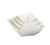 Yanco SW-507 24 Oz. Bone White Porcelain Square Sea Wave Salad Bowl