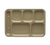 Yanco NC-801S 14" L x 10" W Sand Rectangular Melamine Left Handed Nu-Classic Compartment Tray
