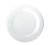Yanco MS-012WT 12" Dia. White Melamine Round Wide Rim Milestone Plate