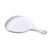 Yanco MO-811 14" L x 10" W x 1.25" H White Matte Finish Melamine Organic Shape Moderne Pan Plate with Handle