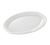 Yanco MD-218 18" L x 13" W White Melamine Oval Milando Plate